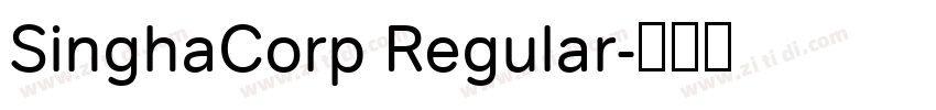 SinghaCorp Regular字体转换